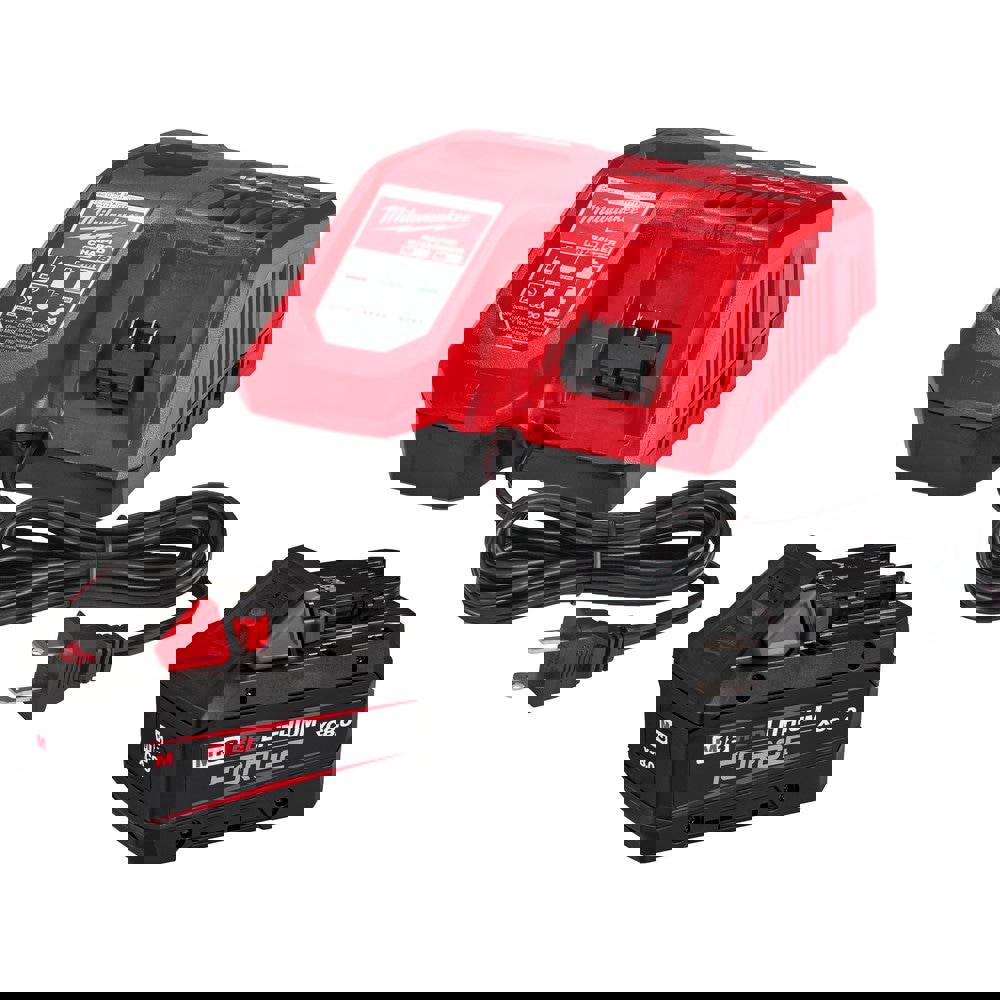 Power Tool Chargers; Voltage: 18V ; Power Source: Li-Ion Battery ; For Use With: M18 System ; Batteries Included: Yes ; Battery Chemistry: Lithium-ion ; Number of Battery Ports: 2